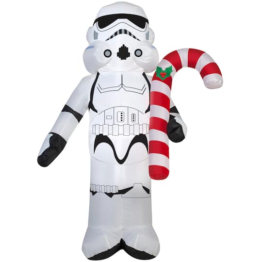 3.5ft. Airblown® Inflatable Stormtrooper with Candy Cane